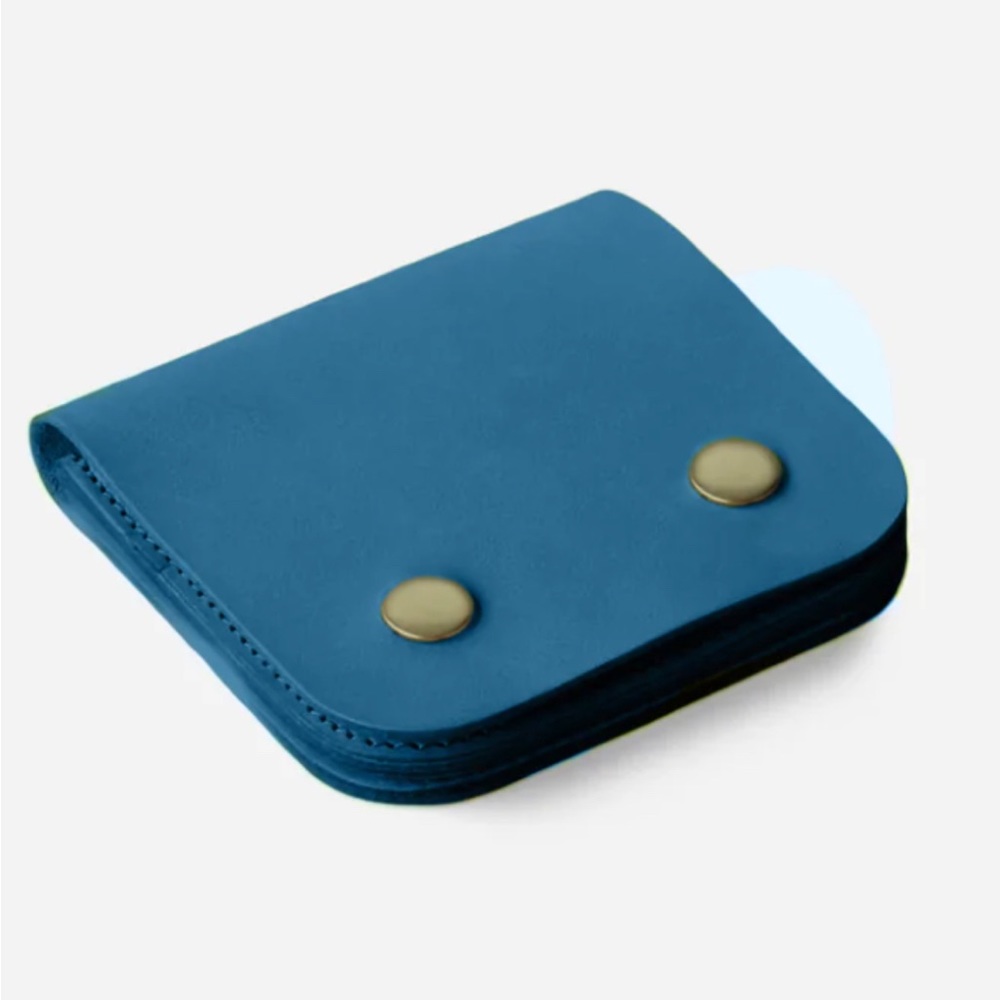MINOR HISTORY Little Ledger Wallet Leather Blue NEW